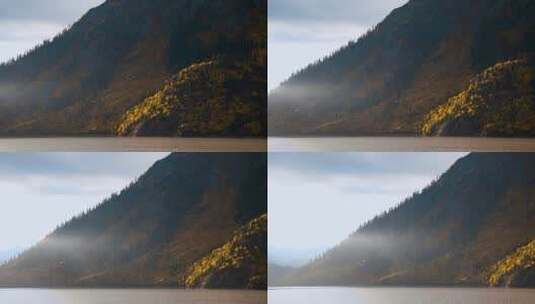 自然风光视频中国西部逆光高原湖泊高山阳光高清在线视频素材下载