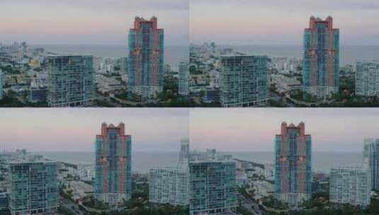迈阿密海滩鸟瞰图高清在线视频素材下载