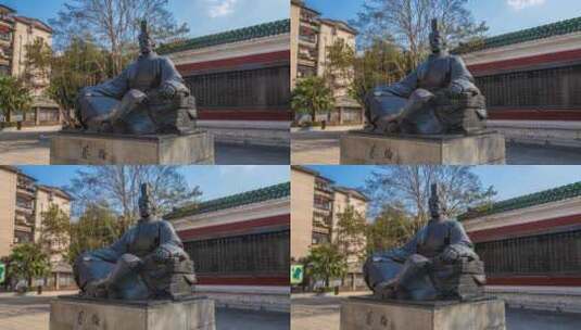 郴州市桂阳蔡伦纪念馆景点延时摄影高清在线视频素材下载