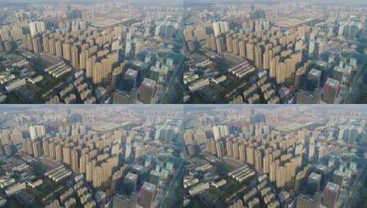 航拍武汉城市楼房建筑高清在线视频素材下载