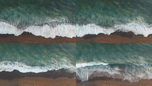 唯美干净的海浪沙滩高清在线视频素材下载