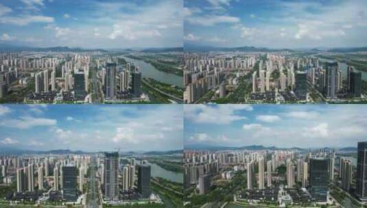 合集福建漳州城市建设财富中心航拍高清在线视频素材下载
