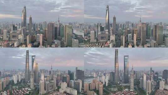 上海航拍 陆家嘴 城市 经济 金融 发展高清在线视频素材下载