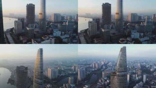 越南胡志明高楼群航拍4k高清在线视频素材下载