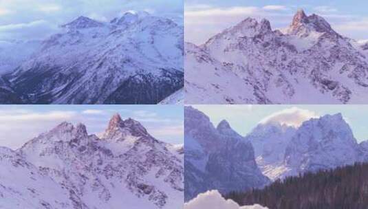 雪山航拍雄伟大山高山大气山峰高清在线视频素材下载