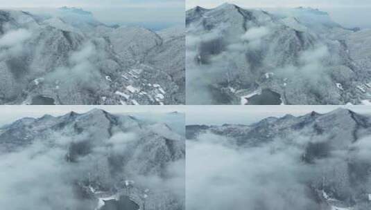 江西九江庐山风景区冬季雪景风光高清在线视频素材下载