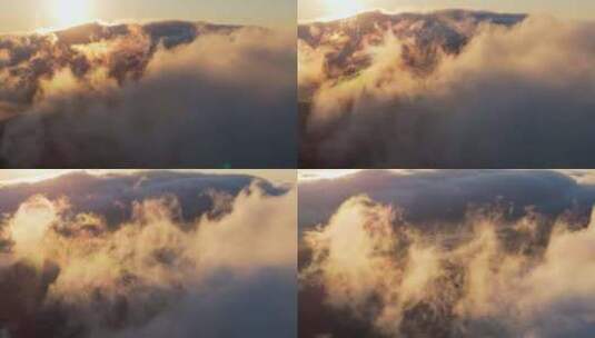 云雾飘渺航拍高清在线视频素材下载