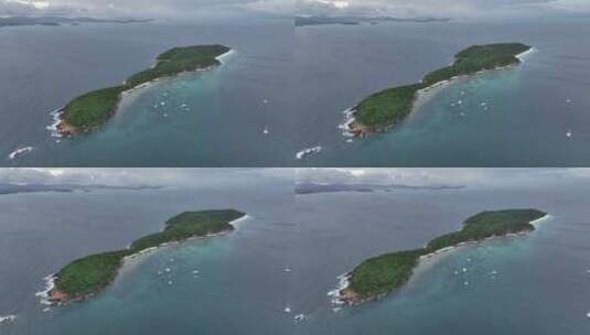 泰国普吉蜜月岛屿海滨自然风光航拍高清在线视频素材下载