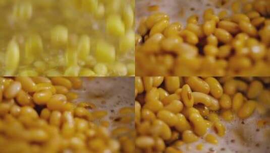 将黄豆研磨成豆浆高清在线视频素材下载