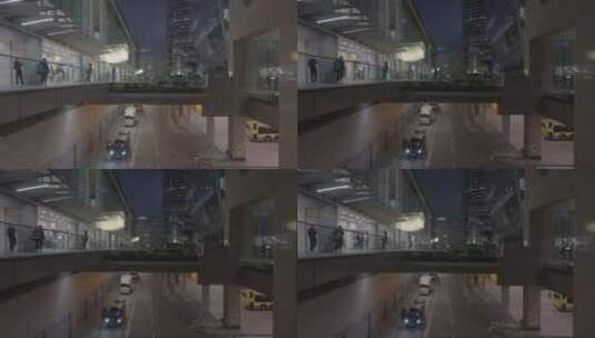 香港中环夜景街景高清在线视频素材下载