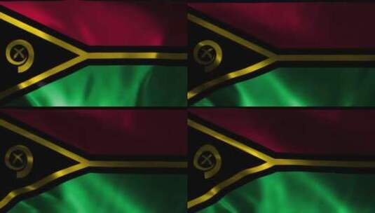瓦努阿图挥舞旗帜。瓦努阿图挥舞旗帜动画。高清在线视频素材下载