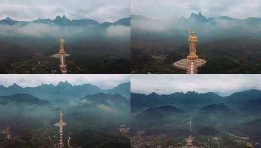 寺庙寺院各种佛像禅修禅意风景意境素材高清在线视频素材下载