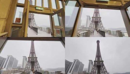 澳门巴黎人酒店铁塔高清在线视频素材下载