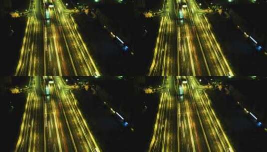 城市马路汽车车辆车流夜景延时高清在线视频素材下载