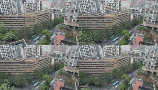 航拍重庆渝中区城市建筑高清在线视频素材下载
