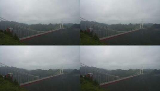 湖南湘西旅游德夯苗寨矮寨大桥高清在线视频素材下载
