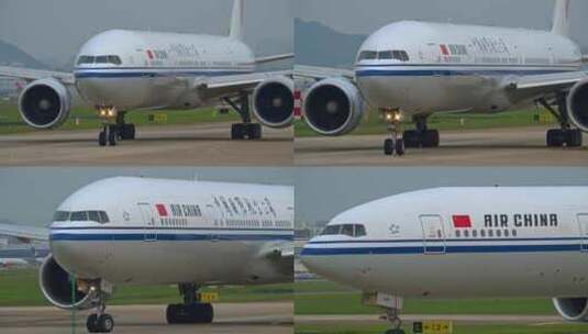 8K深圳宝安飞机场客机12高清在线视频素材下载