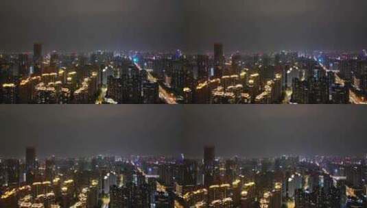 航拍成都夜景成都大景高清在线视频素材下载