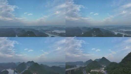 贵州清镇蓝天白云航拍高清在线视频素材下载