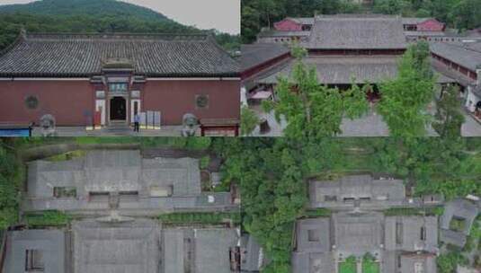 航拍佛教圣地四大名利刹·当阳玉泉寺（4）高清在线视频素材下载