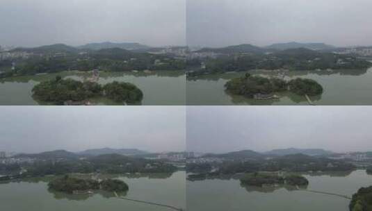 航拍广东惠州西湖景区高清在线视频素材下载