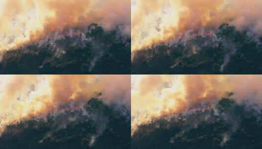 森林自然灾害深林大火航拍消防安全_4K高清在线视频素材下载