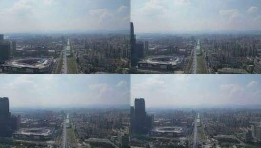 江西南昌之星摩天轮航拍高清在线视频素材下载