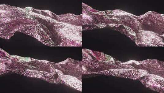 炫目亮片的漩涡织物闪闪发光，色彩鲜艳，为高清在线视频素材下载