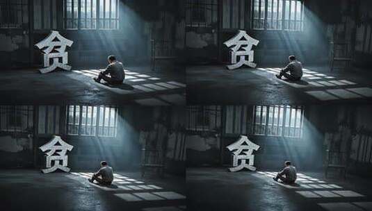 贪污 腐败 监狱 犯人 忏悔高清在线视频素材下载