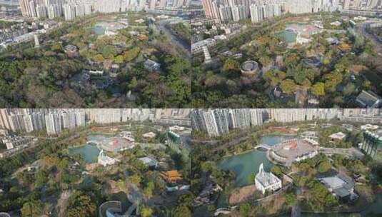 春日的安徽省合肥市徽园景区风光高清在线视频素材下载