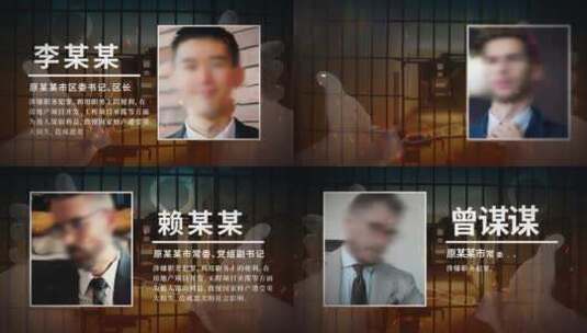 反腐职务犯罪受贿嫌疑人ae模板高清AE视频素材下载