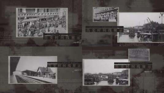 大气老电影历史时间线图文展示AE模板高清AE视频素材下载