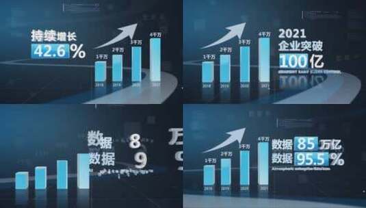 企业数据图表照片简洁干净高清AE视频素材下载