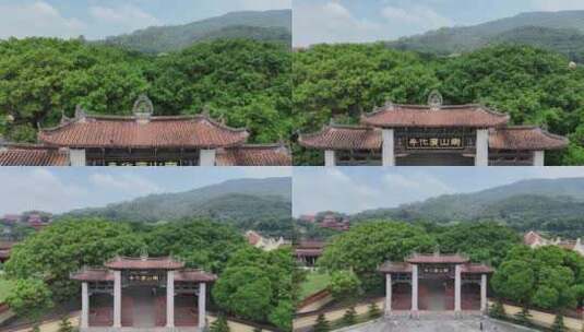 福建莆田南山广化寺航拍高清在线视频素材下载