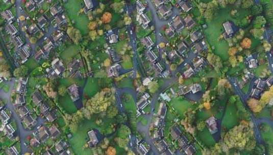 无人机拍摄的城市住宅区高清在线视频素材下载