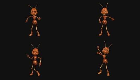 漫画蚂蚁跳舞高清在线视频素材下载