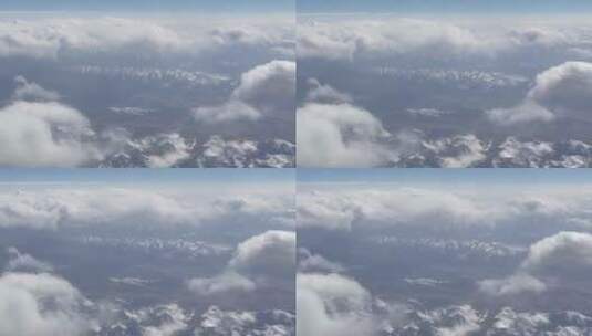 飞机上航拍 俯瞰雪山 藏区大气_1653高清在线视频素材下载