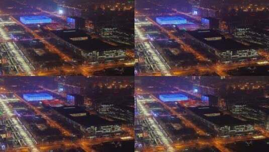 夜间北京的延时景色高清在线视频素材下载