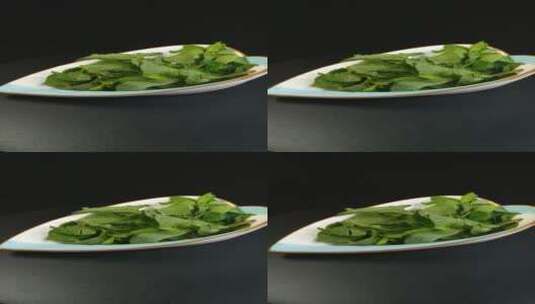 薄荷叶食物美食蔬菜高清在线视频素材下载