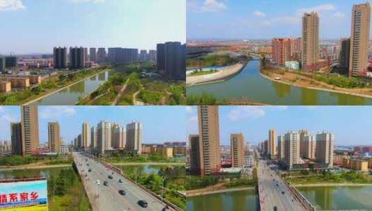 辽宁省丹东市G228国道航拍东港航拍高清在线视频素材下载