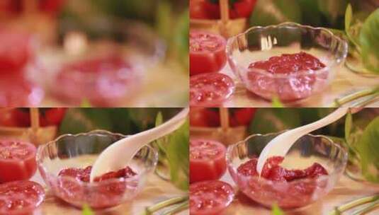 自制番茄酱调料高清在线视频素材下载