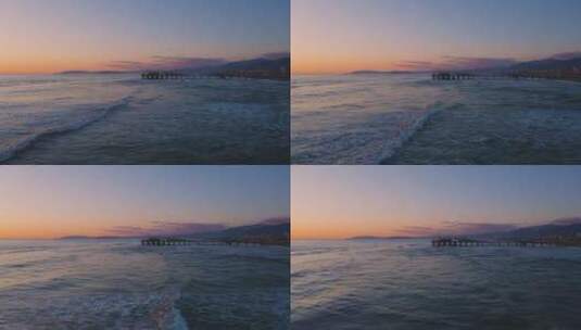 日落时的码头景观高清在线视频素材下载