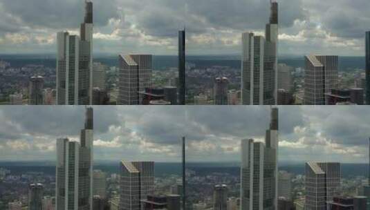 带摩天大楼顶端的全景高清在线视频素材下载