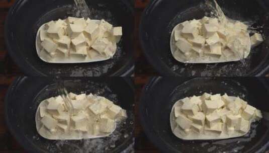 传统食品豆腐块4k视频高清在线视频素材下载