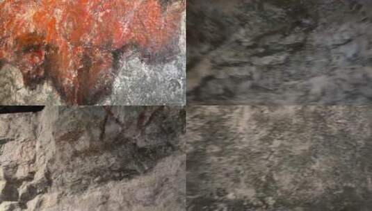 【镜头合集】山顶洞人演示远古绘画考古高清在线视频素材下载