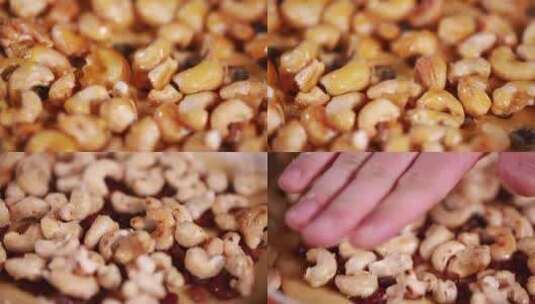 【镜头合集】腰果红豆饼制作高清在线视频素材下载