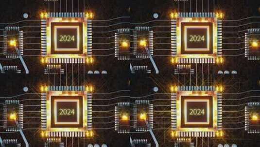 2024芯片电路三维场景高清在线视频素材下载