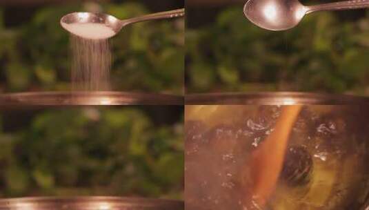 【镜头合集】清水加盐煮荸荠高清在线视频素材下载