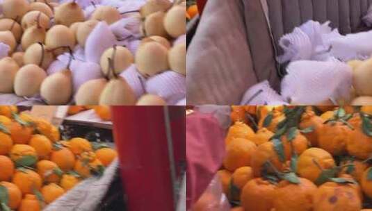 水果摊位卖西梅梅子高清在线视频素材下载