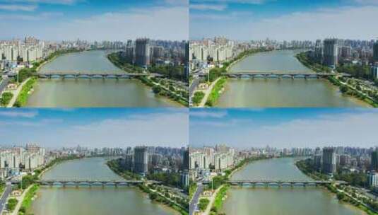 揭阳市北河大桥高清航拍高清在线视频素材下载